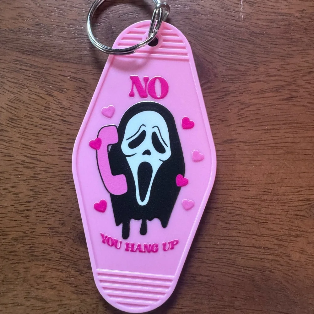 Horror Keychain • “NO YOU HANG UP” Scream Phone • Ghostface